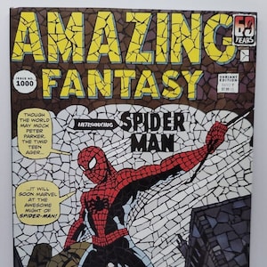 Marvel Comics Amazing Fantasy #15 1st appearance of Spiderman cover print  11 by 17, 8.5 by 11 or 15 by 24 (not the actual comic book)