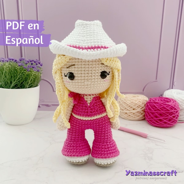 Muñeca Vaquera patrón amigurumi