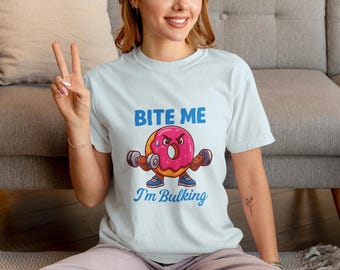 Funny Donut Bulking Graphic Tee - Sarcastic Gym T-Shirt