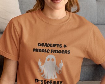 Halloween Leg Day Graphic Tee Sarcastic and Stylish Gym Apparel