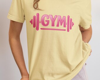 Gym and Barbell Graphic Tee Stylish Gym Apparel
