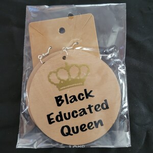 Black Educated Queen Earring or Necklace - 3 inch