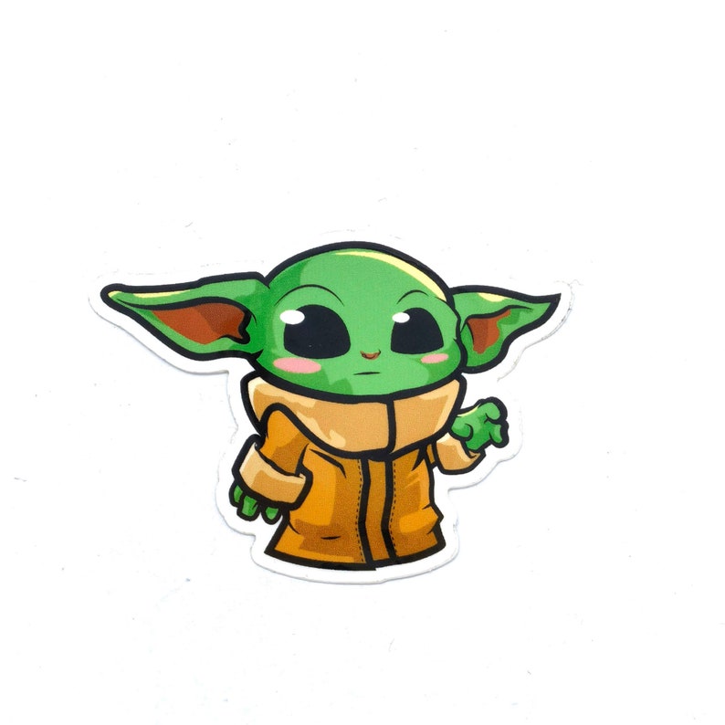 The Child Baby Yoda Grogu the Mandalorian Stickers Etsy