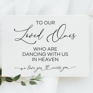 Wedding Memorial Sign: Dancing With Us In Heaven (Digital Download)
