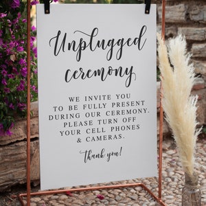Unplugged Zeremonie Hochzeit Zeichen Printable (Digitaler Download)