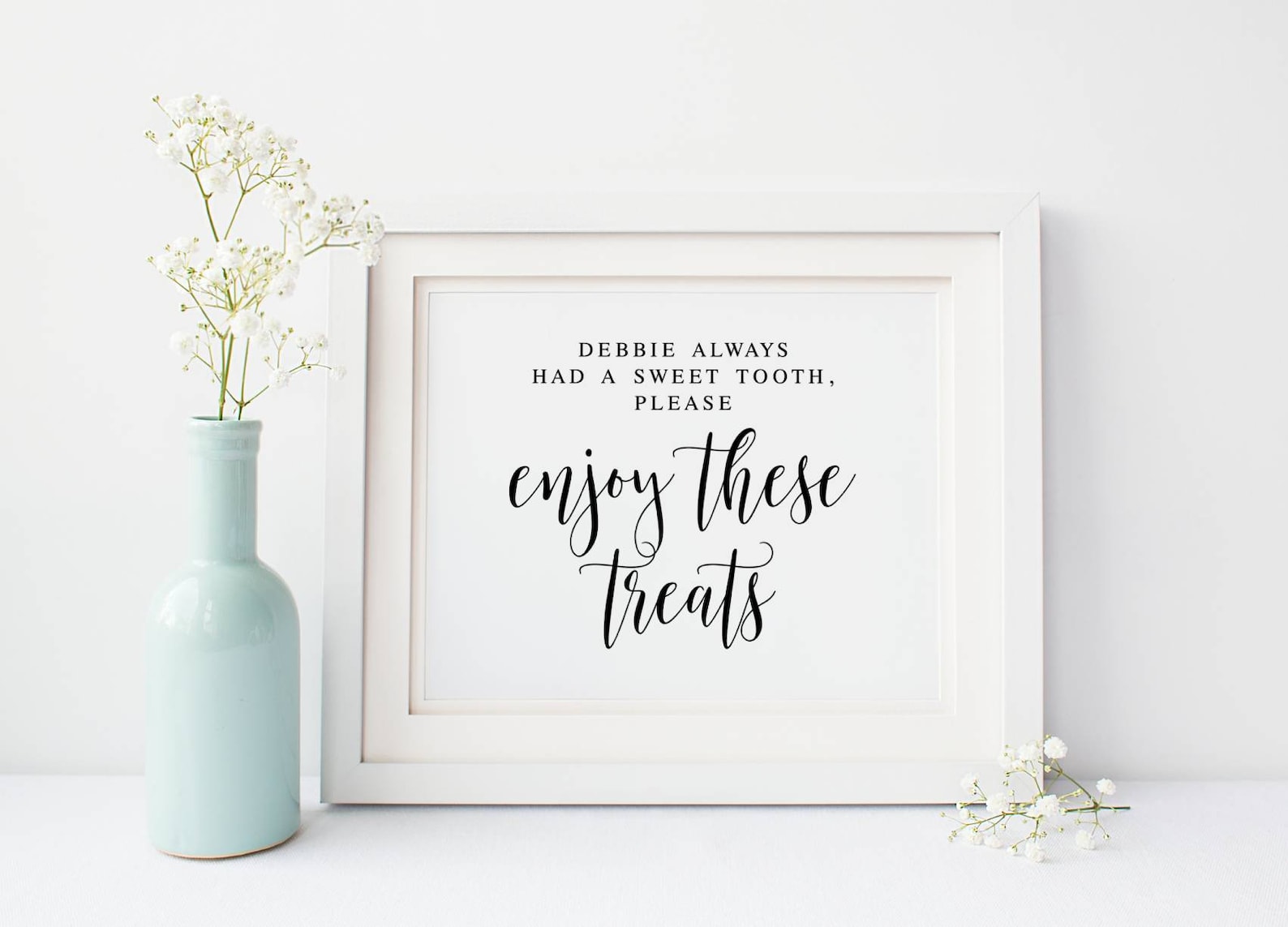 Enjoy These Treats, Funeral Service Sign, Sweet Tooth Candy Bar Sign ...