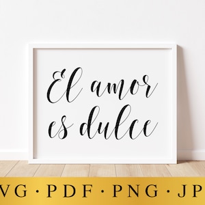 El Amor Es Dulce - Etsy