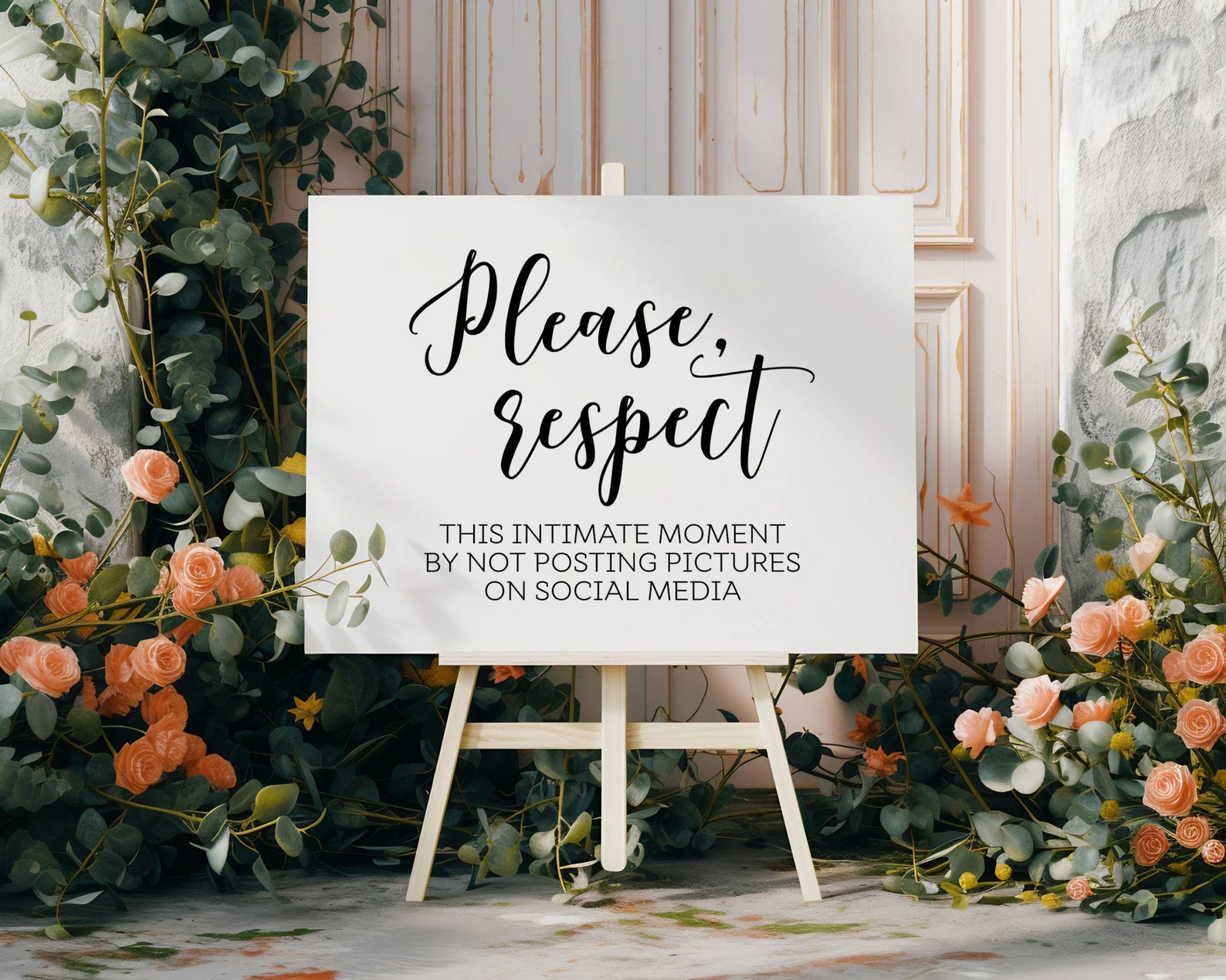 Please Respect, No Pictures on Social Media, Wedding SVG Sign, SVG ...