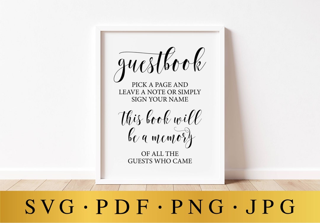 Wedding Guestbook Sign, Pick A Page and Leave A Note or Simply Sign ...