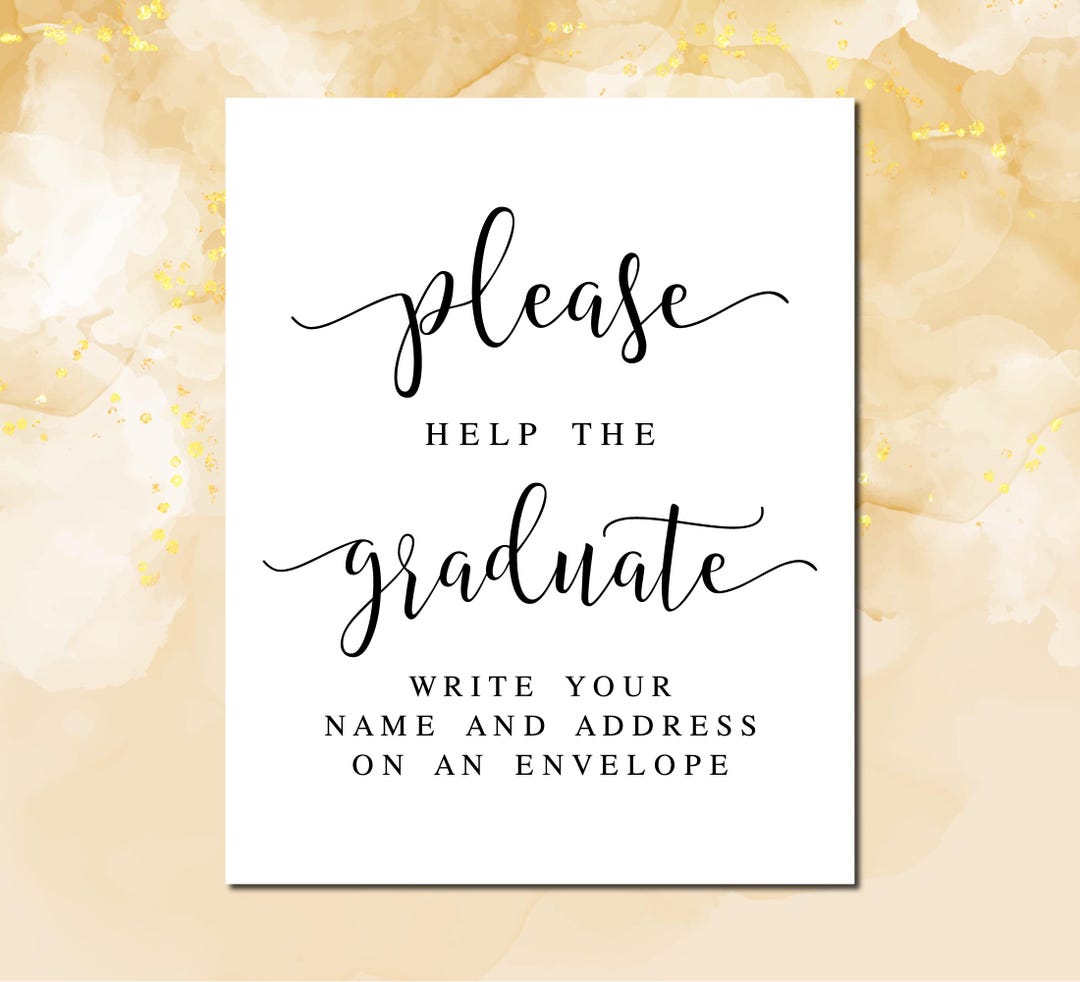 Help Graduate Sign: Graduation Party Decor (digital Download) - Etsy