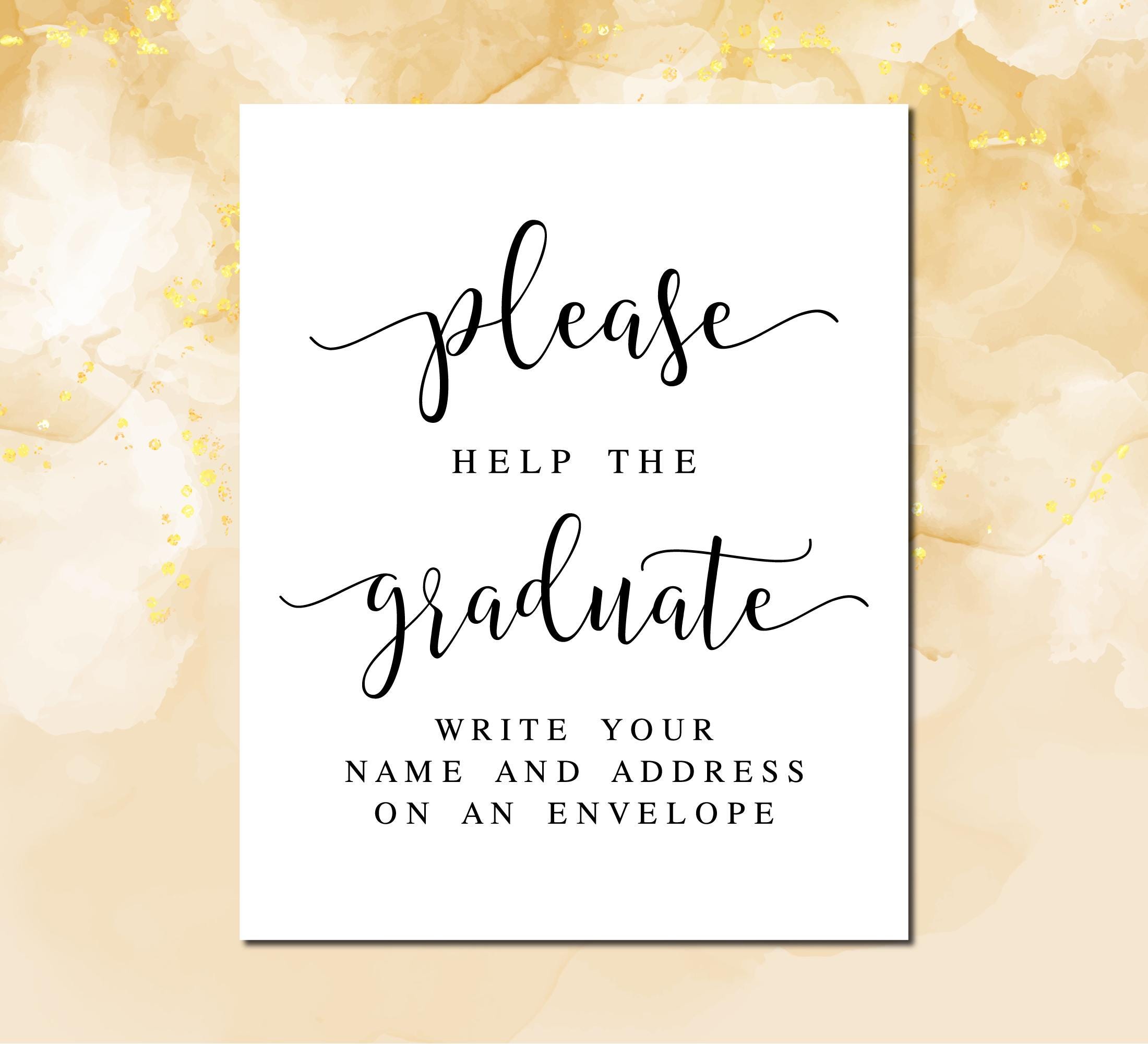 Help Graduate Sign: Graduation Party Decor (digital Download) - Etsy