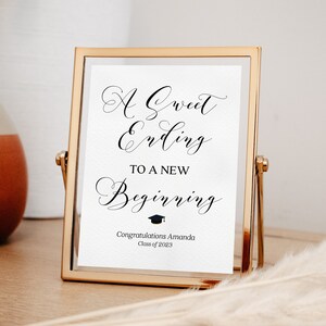 Graduation Sign: A Sweet Ending, New Beginning (Digital Download)