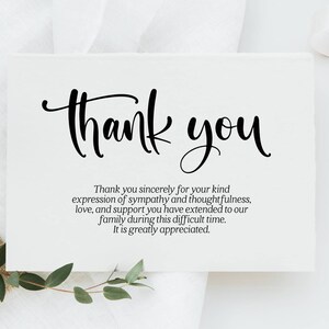 Tarjeta de agradecimiento para celebrar la vida, letreros funerarios minimalistas modernos, en memoria de un ser querido, letrero de agradecimiento para funeral, imprimibles de descarga instantánea