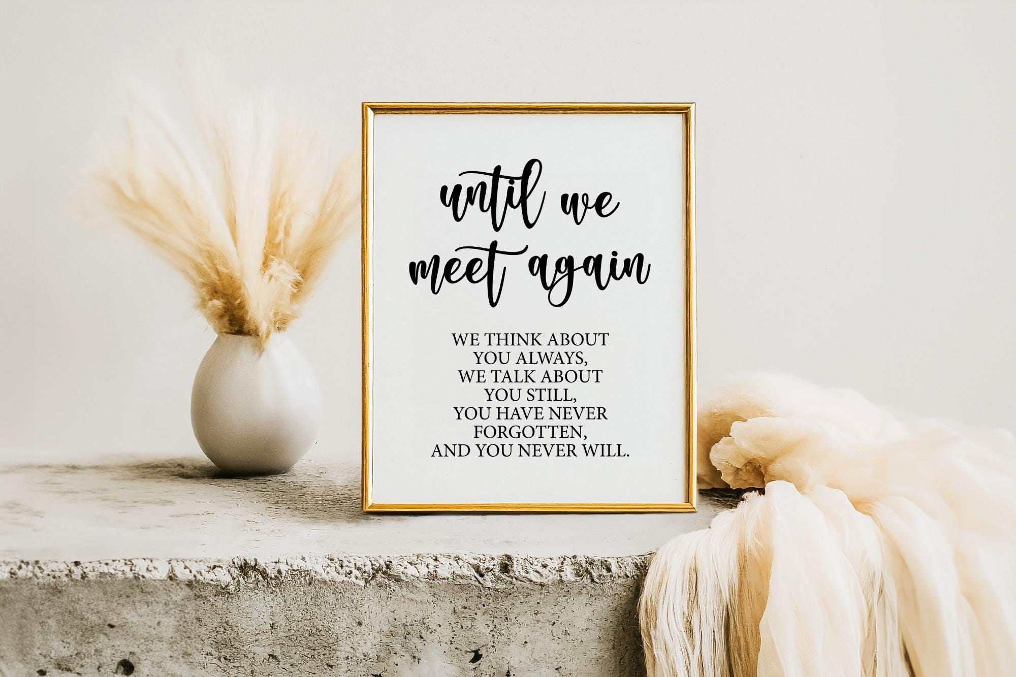 Until We Meet Again SVG, Funeral Service SVG Signs, Memorial SVG Files ...