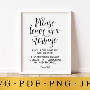 Panneau audio livre d&#39;or de mariage : veuillez laisser un message (téléchargement numérique)