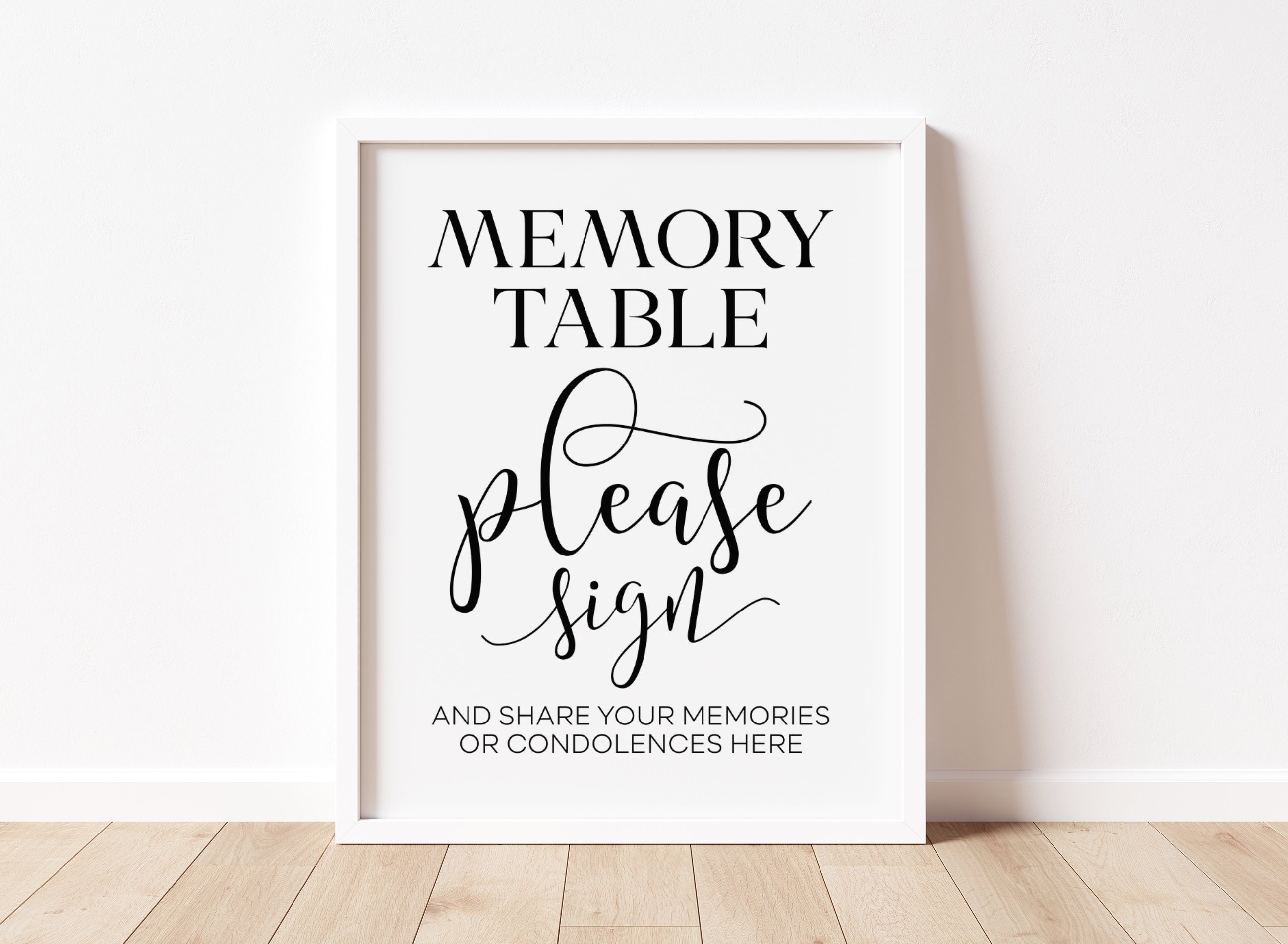 Memory Table, Please Sign, Share Your Memories, Condolence Guest Book ...