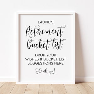Pensioenbucketlist, laat hier je wensen en suggesties achter, bord met bucketlist, pensioen afdrukbaar, pensioenafdrukken, pensioenborden
