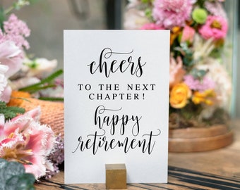 Retirement Party Sign: Modern Minimalist Decor (PDF & JPG)