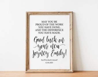 Retirement Gift Sign: Good Luck New Journey Printable (Digital Download)