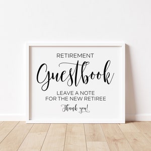 Retirement Guestbook Sign: Printable Party Decor (PDF & JPG)