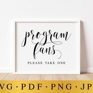 Cartel para programa de boda: Caligrafía elegante (Descarga digital)