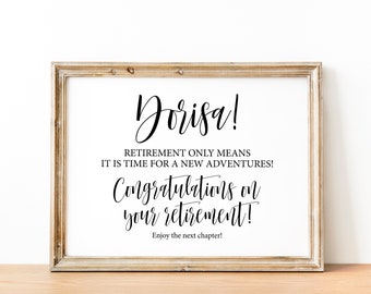 Congratulations on Your Retirement, Retirement Celebration Sign ...