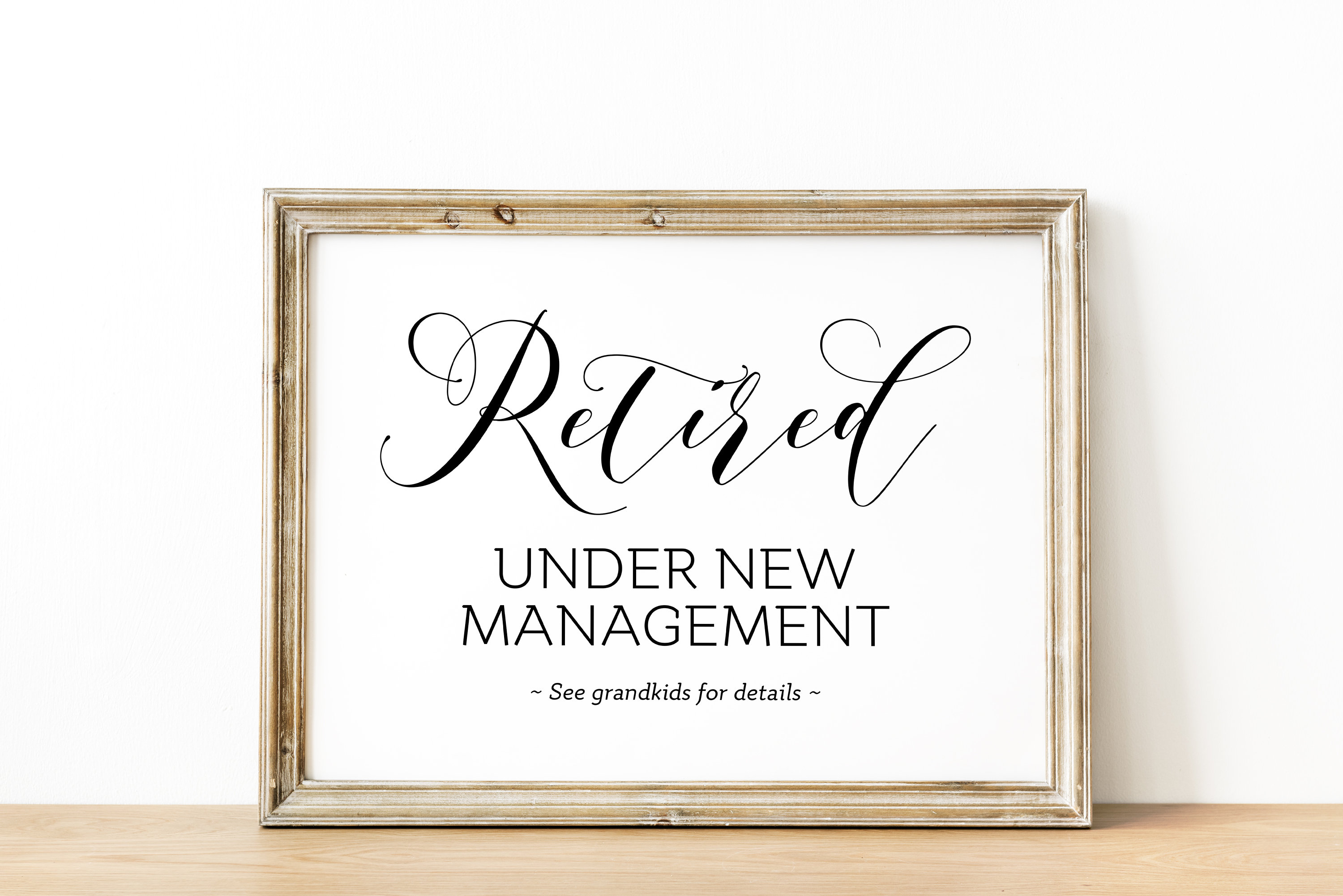 Retired Under New Management Sign: Retirement Party Decor (PDF & JPG ...
