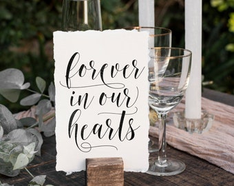 Forever In Our Hearts Wedding Memorial Sign SVG: Funeral Decor (Digital Download)