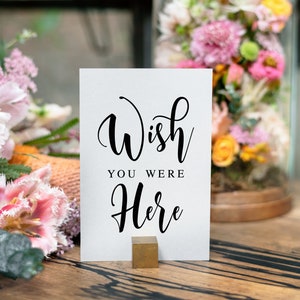 Ojalá estuvieras aquí, letrero minimalista moderno para mesa de recuerdo de boda, impresiones conmemorativas para despedida de soltera, imprimibles para funerales, decoración de descarga instantánea