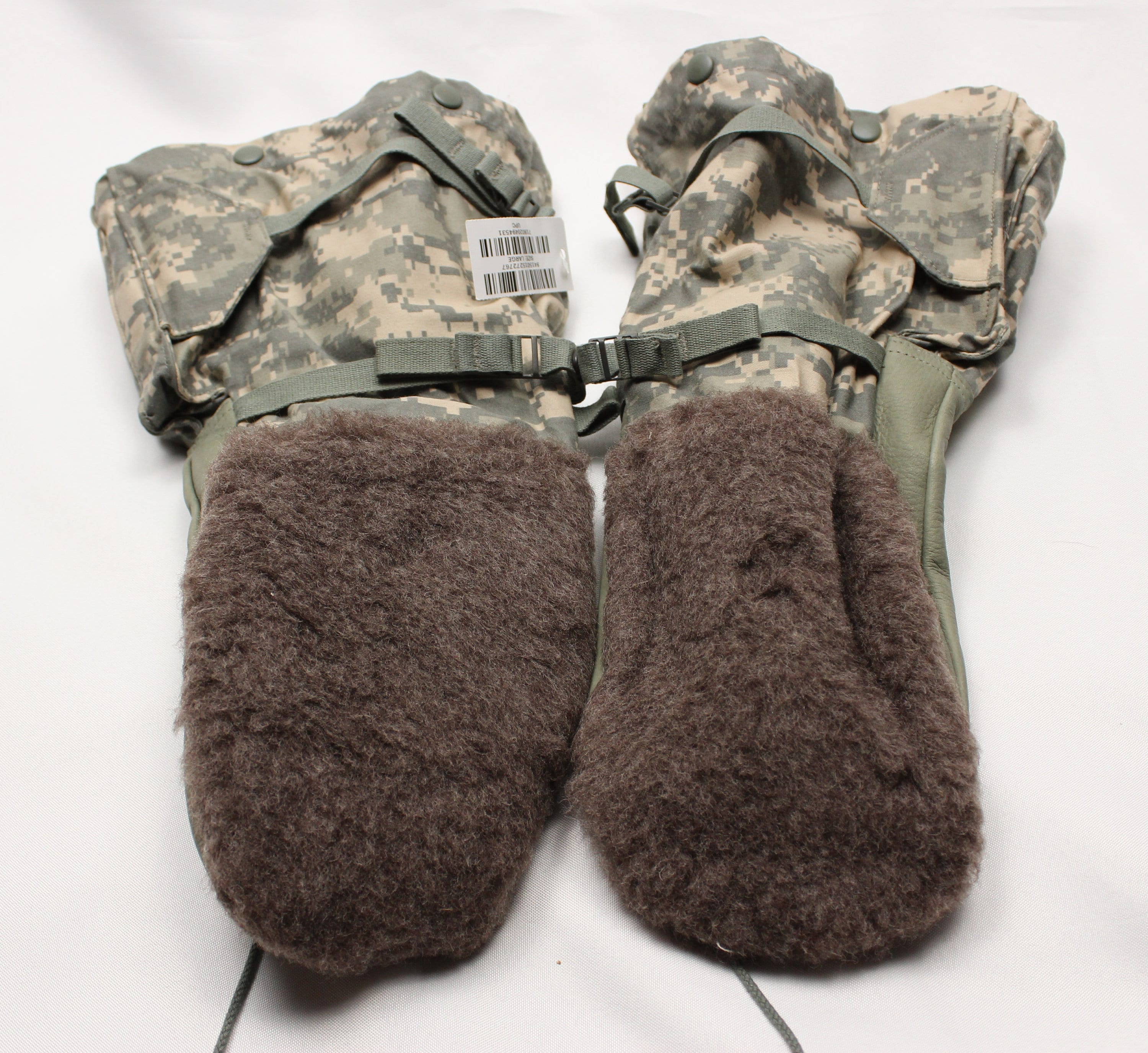 Army Surplus Turn in Extreme Cold Weather Arctic Mitten Set Shell and Liner Small
