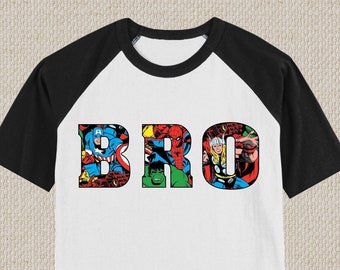 Avengers Brother Birthday Shirt. Spiderman, Hulk, Captain America. Baby, Toddler, Youth, Adult Sizes. #1166