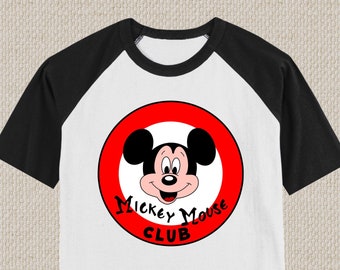 Mouseketeer Mickey Mouse Shirt Tshirt. Baby, Toddler, Youth and Adult Sizes. Minnie. #1149
