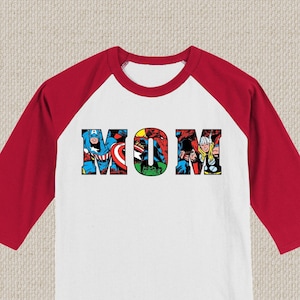 Avengers Mom Birthday Shirt. Avengers Mom Shirt. Avengers Family Birthday Shirt, Matching Birthday Shirt, Mom Shirt. Retro Avengers Shirt.