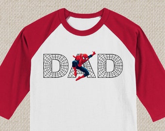 Spiderman Dad Birthday Shirt. Avengers Tshirt. Baby, Toddler, Youth and Adult Sizes. #1247