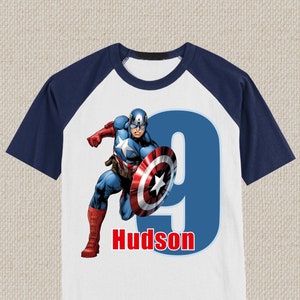 Captain America Birthday Shirt. Captain America Shirt, Captain America, Avengers Birthday Shirt, Avengers Shirt, Avengers Party, Avengers.