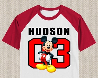 Mickey Mouse Birthday Shirt. Tshirt. Baby, Toddler, Youth and Adult Sizes. #1043