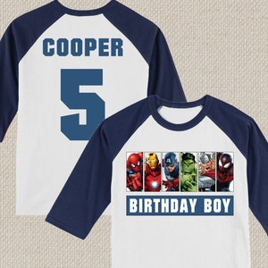 Avengers Birthday Shirt. Avengers Shirt. Captain America Shirt, Hulk Birthday shirt, Ironman Birthday Shirt, Spiderman Birthday Shirt.