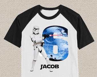 Storm Trooper Star Wars Birthday Shirt. Baby, Toddler, Youth, Adult Sizes. Darth Vader. #1307