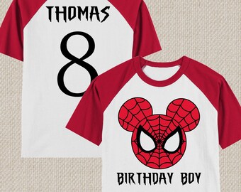 Mickey Spiderman Birthday Shirt, Spiderman Birthday Shirt, Mikey Birthday Shirt, Mickey Shirt, Spiderman Shirt, Mickey Tshirt, Spiderman Tee