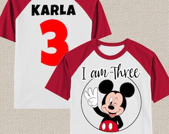 Mickey Mouse 3rd Birthday Shirt. Tshirt. Baby, Toddler, Youth and Adult Sizes. #1173