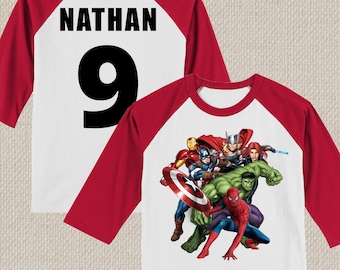 Avengers Birthday Shirt, Avengers Shirt, Avengers Birthday Tshirt, Avengers Tee, Avengers, Avengers Party, Spiderman, Hulk, Iron man, Thor.