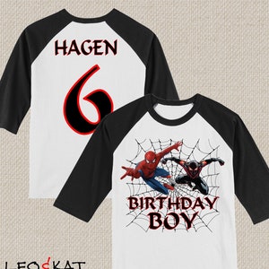 Spiderman and Miles Morales Birthday Shirt. Miles Morales Birthday shirt, Miles Morales Shirt, Spiderman Birthday Shirt, Spiderman Shirt.