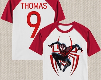 Miles Morales Birthday Shirt. Tshirt. Avengers. Spiderman. Baby, Toddler, Youth and Adult Sizes. #1112