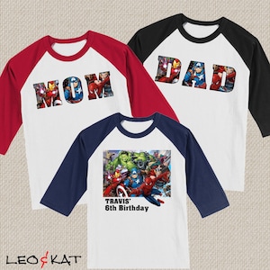 Avengers Birthday Shirts. Avengers Shirt, Avengers Family Birthday Shirt, Matching Avengers Birthday Shirt, Matching Avengers Shirt, Avenger