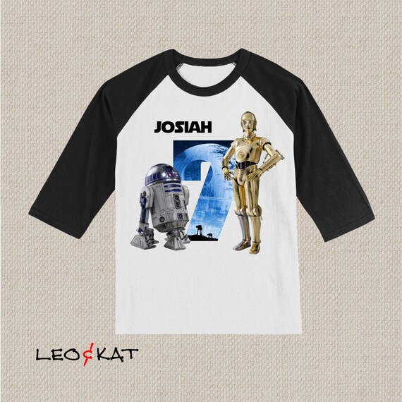 R2D2 & C3PO Star Wars Birthday Shirt. Baby, Toddler, Youth, Adult
