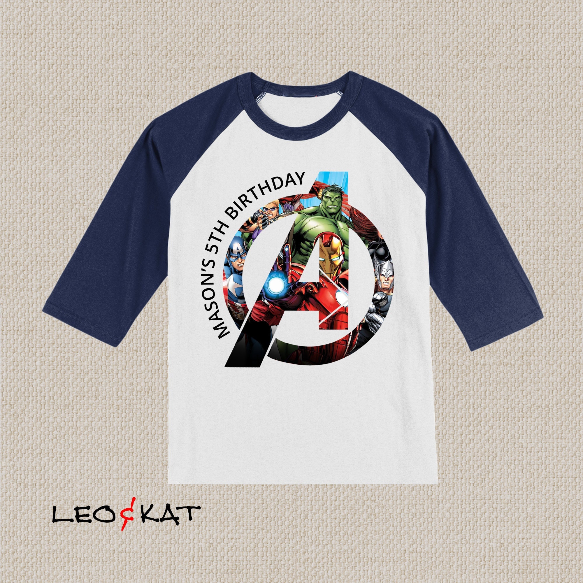 Avengers Superhero Birthday Shirt. T Shirts Short and 3 4 Sleeve Raglans. Baby Toddler Youth Adult Sizes. Etsy