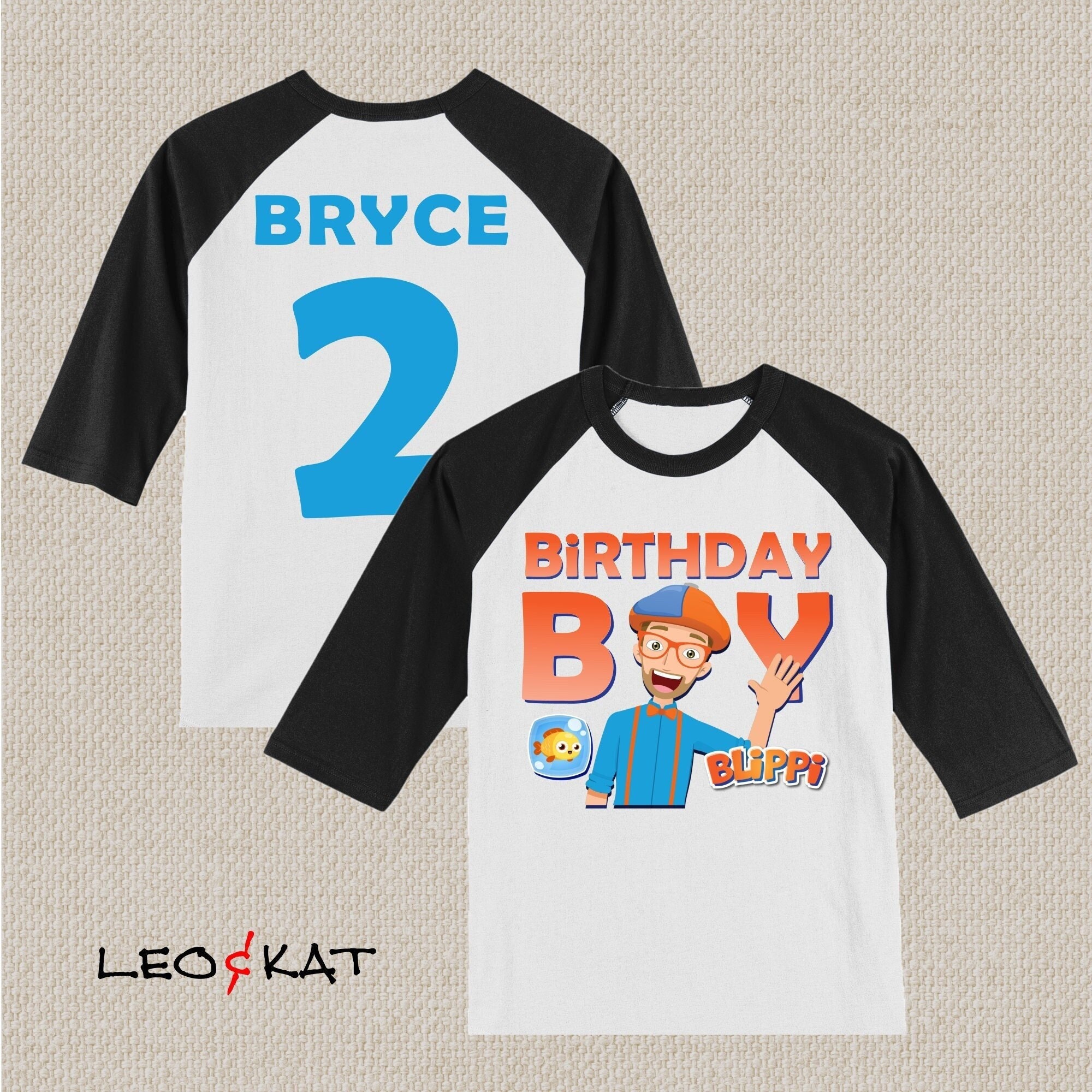 Verjaardag Blippi Music & Notes Baseball jersey Kleding Unisex kinderkleding Tops & T-shirts Overhemden en buttondowns 
