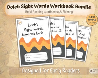 Sight Words Worksheets Bundle: Grades 1-3 | Dolch Printable Sight Word Learning Workbook (100+ pages)