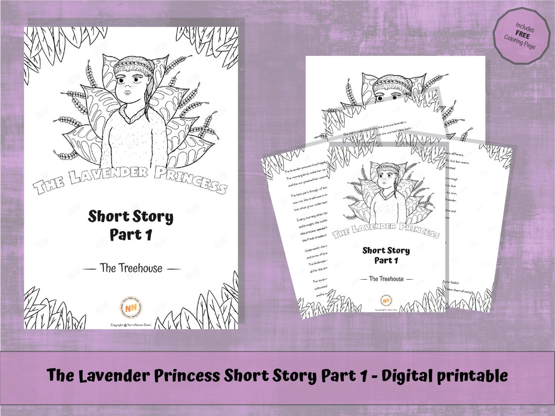 Printable Short Story Booklet With Free Pdf Coloring Page for - Etsy