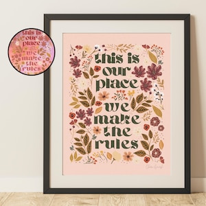 tswift subtle lyric art print || &quot;lover&quot; &quot;our place&quot; quote